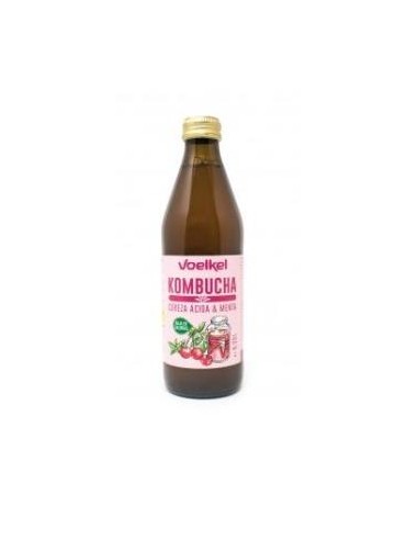 KOMBUCHA CEREZA Y MENTA 330ml. BIO VOELKEL