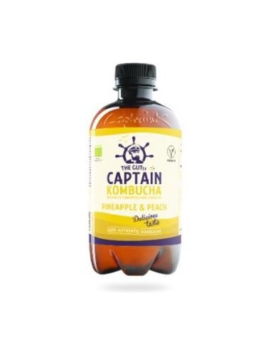 KOMBUCHA PIÑA-MELOCOTON 400ml. BIO CAPTAIN