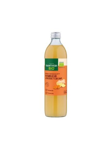 KOMBUCHA CURCUMA + JENGIBRE 500ml. SANTIVERI