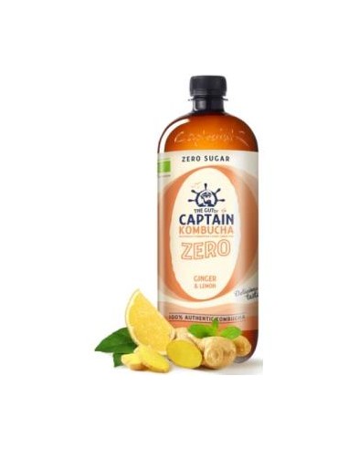 KOMBUCHA ZERO JENGIBRE-LIMON 1lt. BIO CAPTAIN