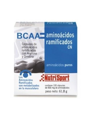 BCAA AMINOACIDOS RAMIFICADOS 500mg. 100cap. NUTRISPORT