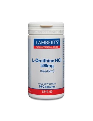 L-ORNITINA HCl 500 mg. 60 cap. LAMBERTS