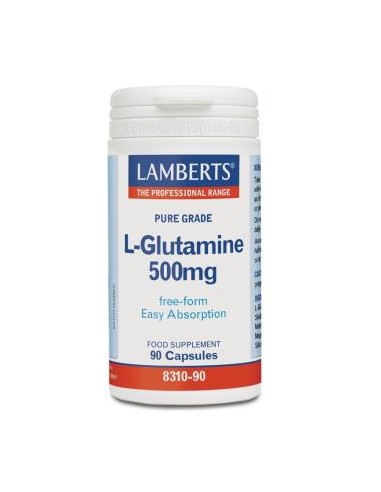 L-GLUTAMINA 500 mg. 90 cap. LAMBERTS