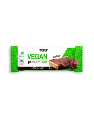 VEGAN PROTEIN wafer bar salted chocolate 12ud. WEIDER