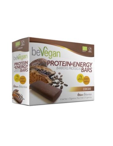 BARRITAS PROTEICAS-ENERGY cacao 6uds. BIO SG VEGAN BEVEGAN