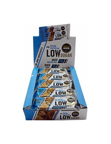 TOTAL PROTEIN LOW SUGAR barr choco-cookie 10ud GOLD NUTRITION