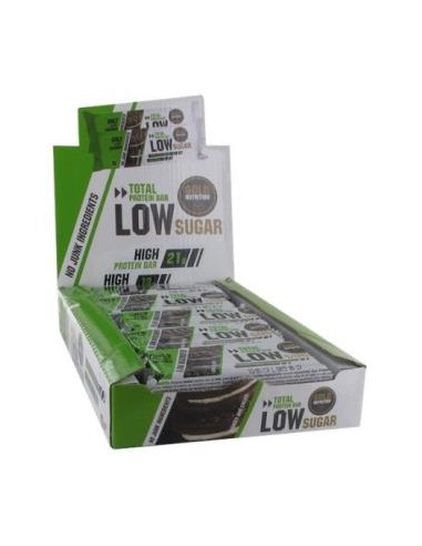 TOTAL PROTEIN LOW SUGAR bar cookies-cream 10ud GOLD NUTRITION