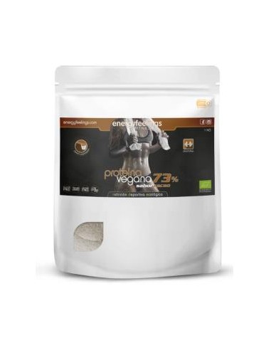 PROTEINA VEGANA 73% cacao 1kg. ECO VEGAN ENERGY FEELINGS