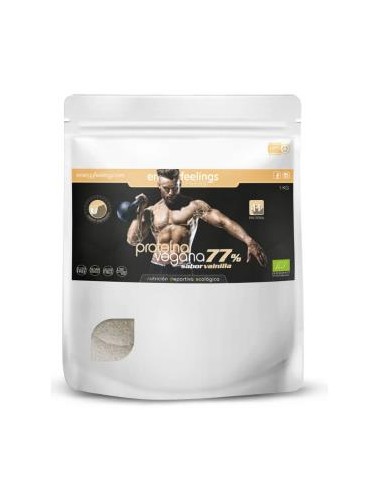 PROTEINA VEGANA 77% vainilla 1 kg ECO VEGAN SG ENERGY FEELINGS