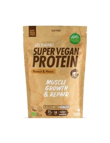 SUPER VEGAN PROTEIN FITNESS cacahuete-maca 350gr ISWARI