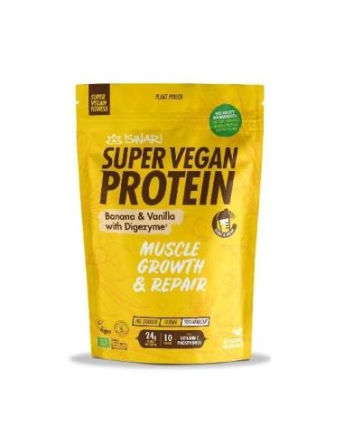 SUPER VEGAN PROTEIN FITNESS platano-vainilla 350gr ISWARI