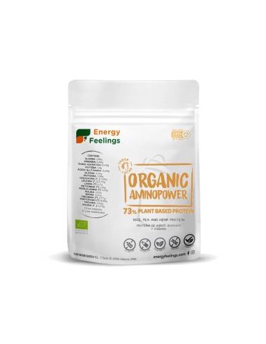 ORGANIC AMINOPOWER 73% chocolate 200g ECO VEGAN SG ENERGY FEELINGS