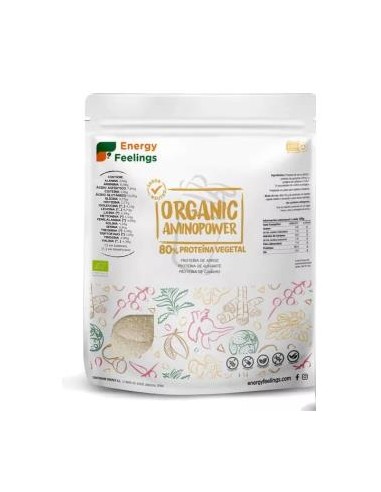 ORGANIC AMINOPOWER 80% neutro 500gr. ECO VEGAN SG ENERGY FEELINGS