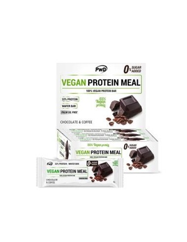 VEGAN PROTEIN MEAL barritas choco-coffee 12uds. PWD