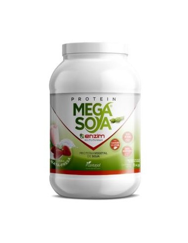 PROTEIN MEGA SOYA proteina de soja nata-fresa1kg. PLANTAPOL