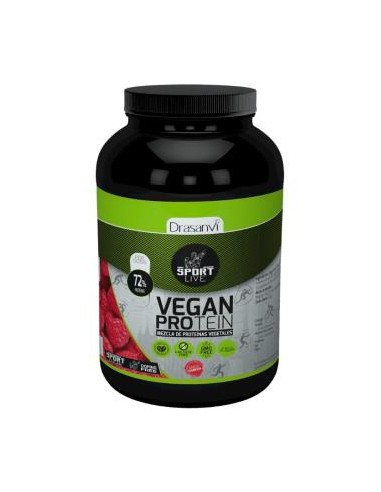 PROTEINA VEGANA SABOR FRAMBUESA 600G SPORT LIVE DRASANVI