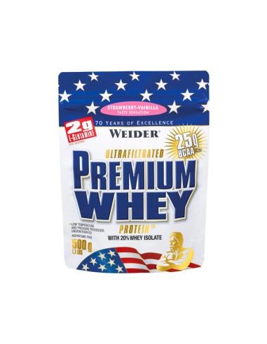 WEIDER PREMIUM whey fresa-vainilla 500gr.