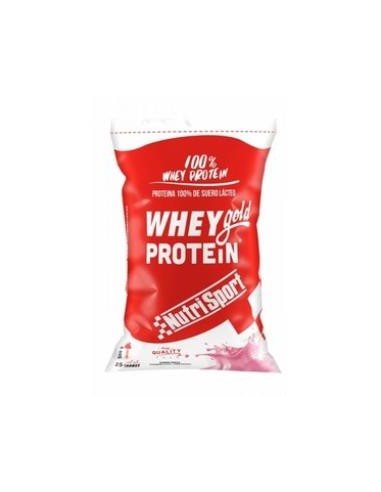 WHEY GOLD PROTEIN fresa bolsa 500gr. NUTRISPORT