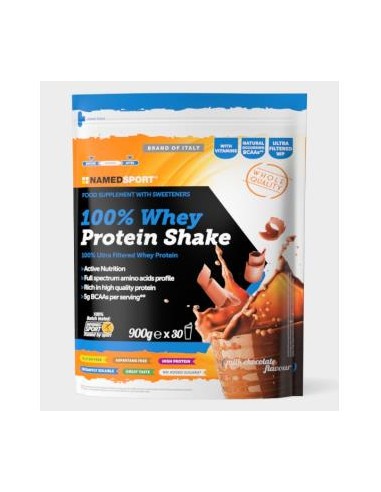 WHEY PROTEIN 100% SHAKE Milk Chocolate 900gr. NAMED SPORT