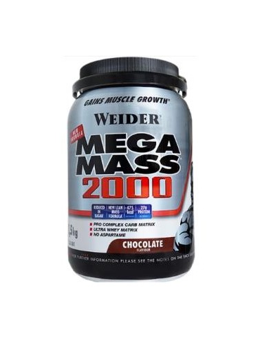 WEIDER MEGA MASS 2000 chocolate 1,5kg.