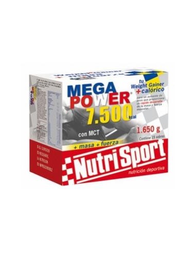 MEGAPOWER 7.500 batido chocolate caja 15sbrs. NUTRISPORT