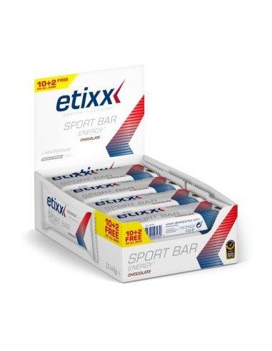 ETIXX ENERGY SPORT barritas chocolate 12uds.