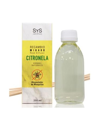 RECAMBIO MIKADO CITRONELA 200ml.** SYS