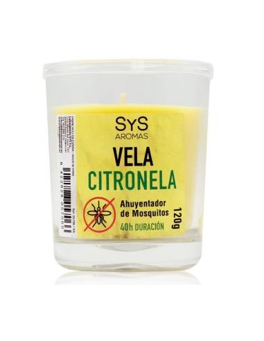 VELA VASO CITRONELA 40h 120gr 6uds. SYS