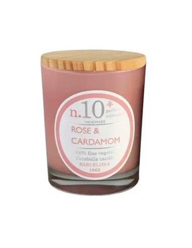 VELA VASO PERF10 rose-cardamon 7,5x9cm 1ud. CERABELLA