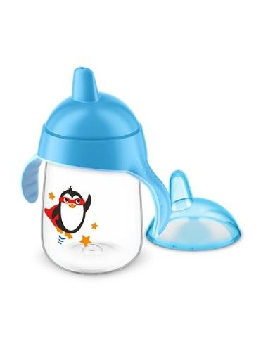 VASO pajita y asas azul 210ml +6meses SCF796/01 AVENT