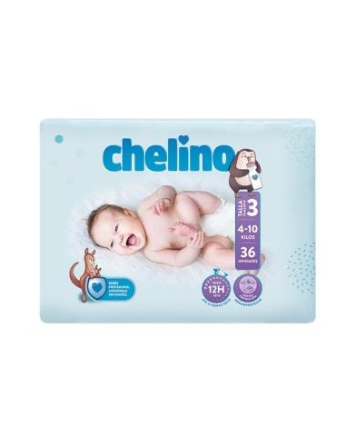 CHELINO PAÑAL INF tumbado T3 4-10kg 36un