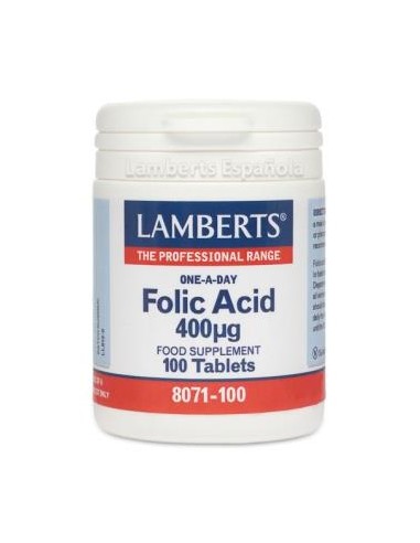 ACIDO FOLICO 400 mcg. 100comp. LAMBERTS