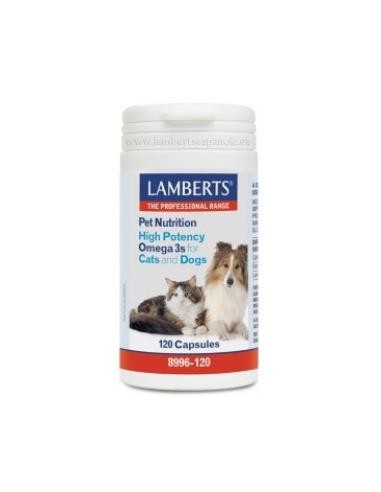 PET NUTRITION (omega 3) PERRO GATO 120cap. VET LAMBERTS VET