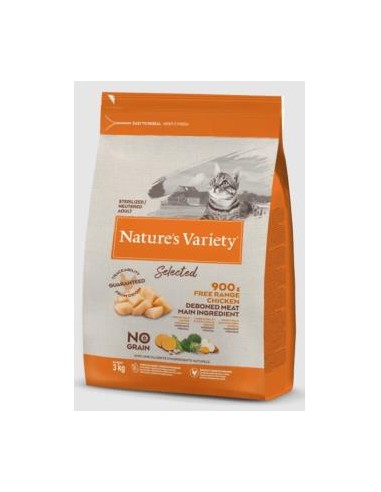 NATURES VARIETY FELINE ADULT STERIL POLLO 3kg. NATURE S VARIETY VET