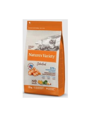 NATURES VARIETY FELINE ADULT SALMON 1,25kg. NATURE S VARIETY VET