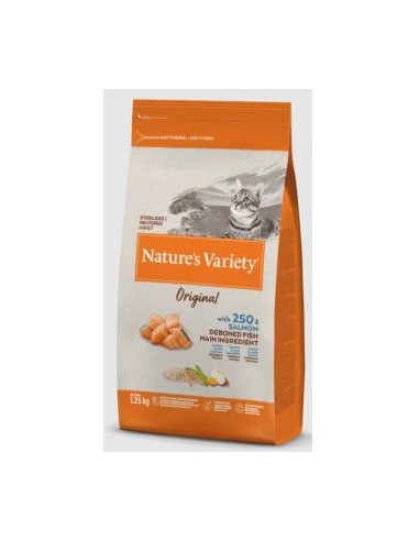 NATURES VARIETY FELINE ADULT STER SALMO 1,25kg. NATURE S VARIETY VET