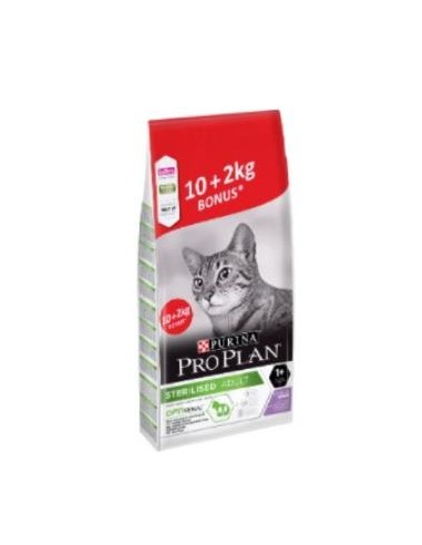 PRO PLAN FELINE GATO ESTERILIZADO PAVO 10kg. + 2kg PURINA VET