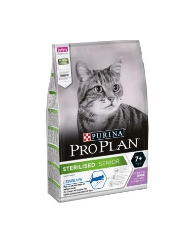 PRO PLAN FELINE ADULT STERILISED +7 PAVO 3kg. PURINA VET