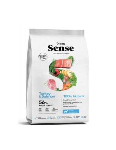 DIBAQ SENSE salmon y pavo perro puppy 2kg. SG DIBAQ VET