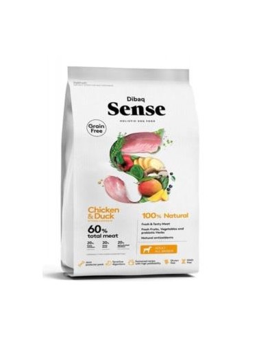 DIBAQ SENSE pollo y pato perro adulto 2kg. SG DIBAQ VET