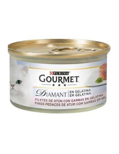 GOURMET DIAMANT LAMINAS ATUN GAMBAS GELAT. 24x85gr PURINA VET