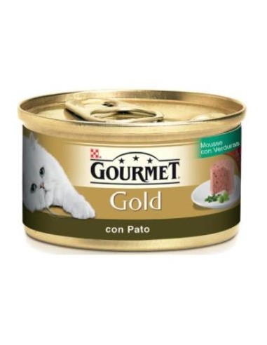 GOURMET GOLD MOUSSE PATO ESPINACA CAJA 24X85gr. PURINA VET