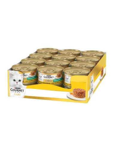 GOURMET GOLD TARTALLETTE POLLO ZANAHORIA 24X85gr. PURINA VET