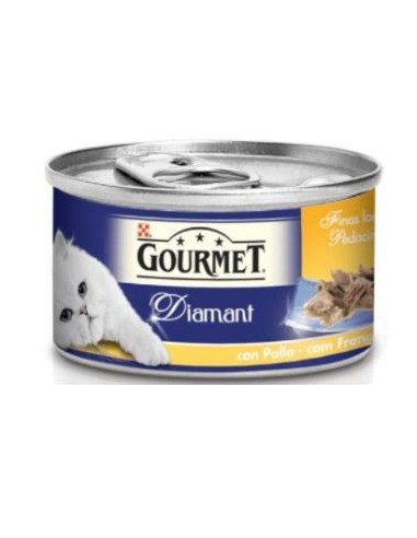 GOURMET DIAMANT FINAS LONCHAS CON POLLO 24x85 PURINA VET