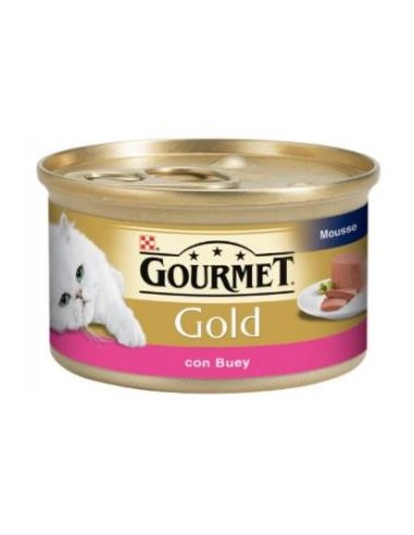 GOURMET GOLD MOUSSE BUEY CAJA 24X85gr. PURINA VET