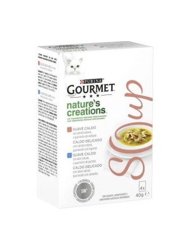 GOURMET SOUP SALMON CAJA 4X40gr.** PURINA VET