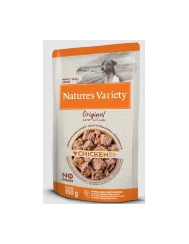 NATURES V. CANINE ADULT PATE MINI POLLO 8X150gr. NATURE S VARIETY VET