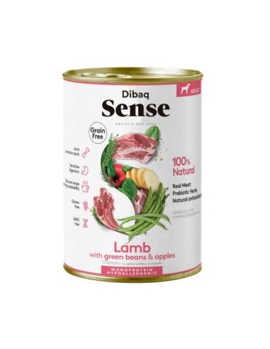 DIBAQ SENSE cordero perro adulto lata 380gr. SG DIBAQ VET