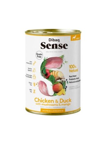 DIBAQ SENSE pollo y pato perro adulto lata 380g SG DIBAQ VET