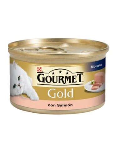 GOURMET GOLD MOUSSE SALMON CAJA 24X85gr. PURINA VET